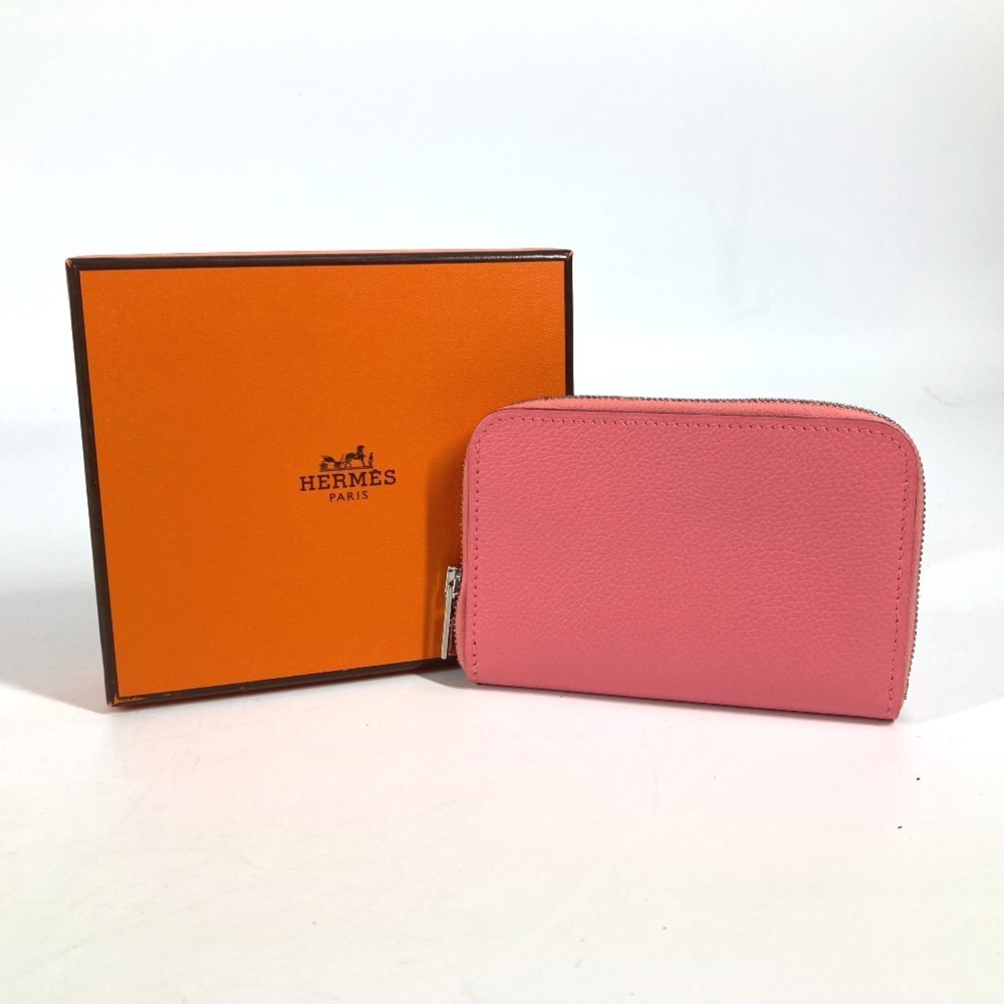 Hermes Pink Leather Coin Purse/Coin Case (Pre-Owned)