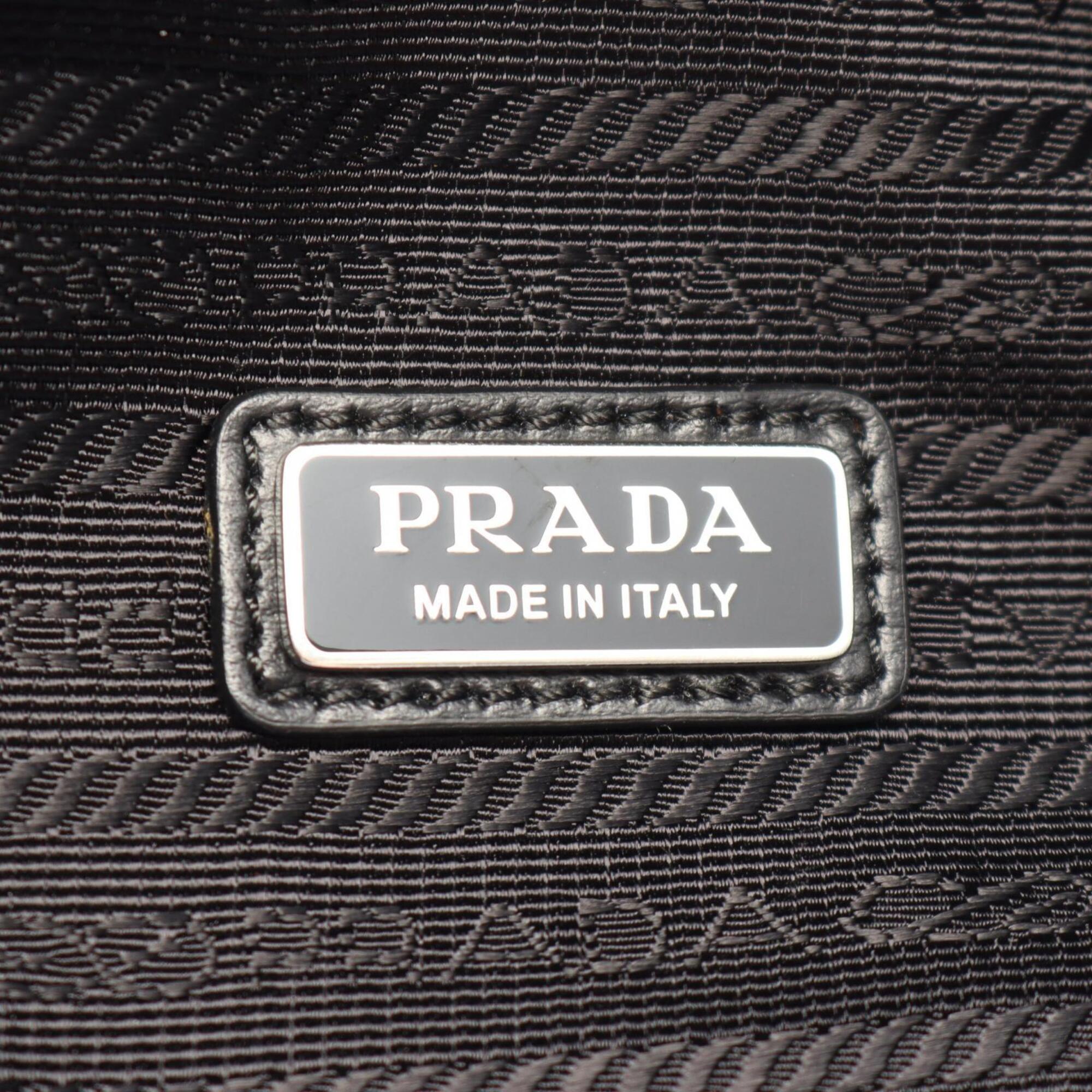 Prada Blue Leather Handbag Shoulder Bag (Pre-Owned)