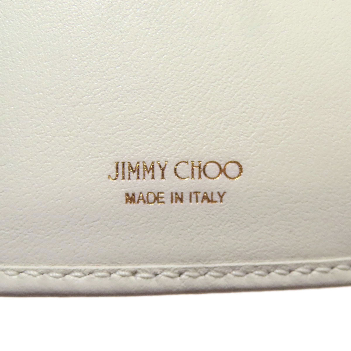 Jimmy Choo White Leather Wallet (Tri-Fold) (Pre-Owned)
