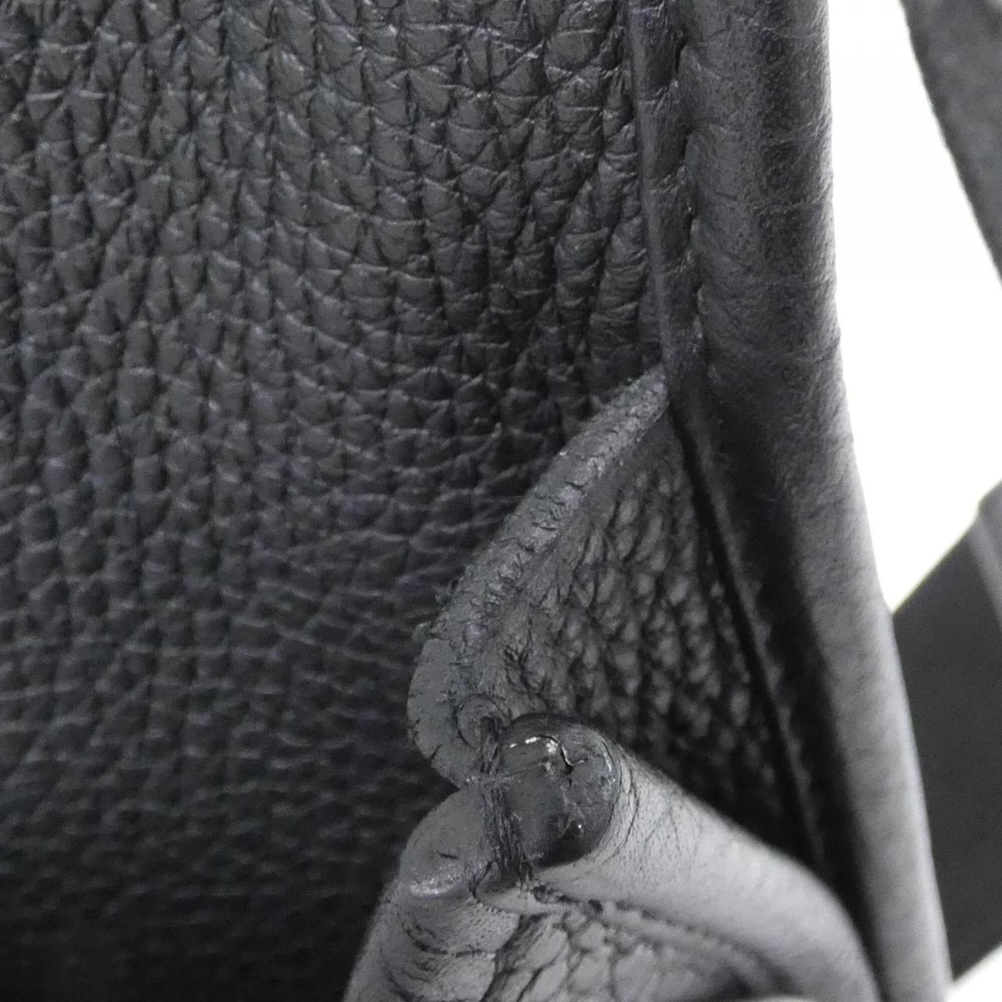 Hermes Black Taurillon Clemence Leather Shoulder Bag (Pre-Owned)