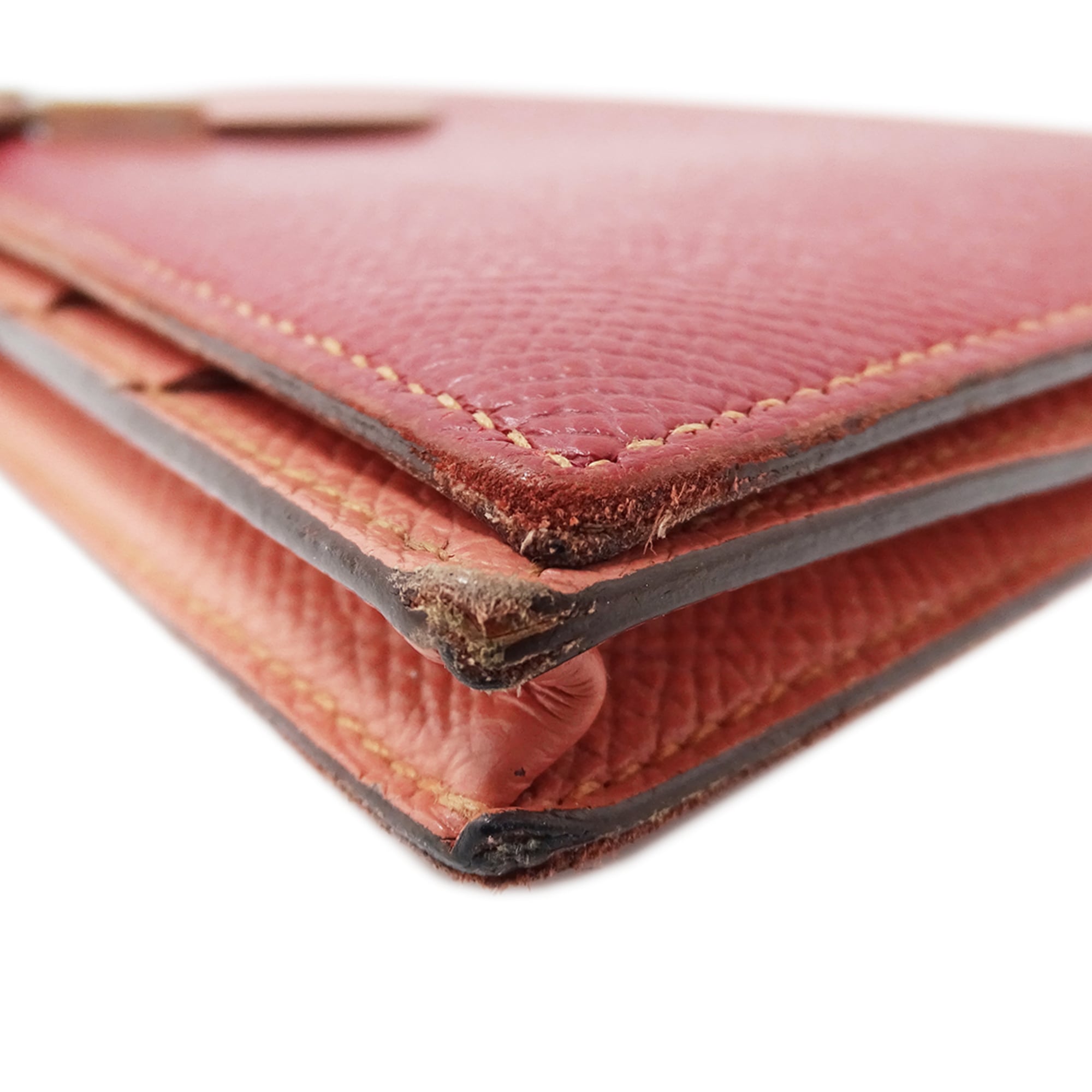 Hermes Pink Red Color Rouge Casaque Soufre Epsom Leather (Pre-Owned)