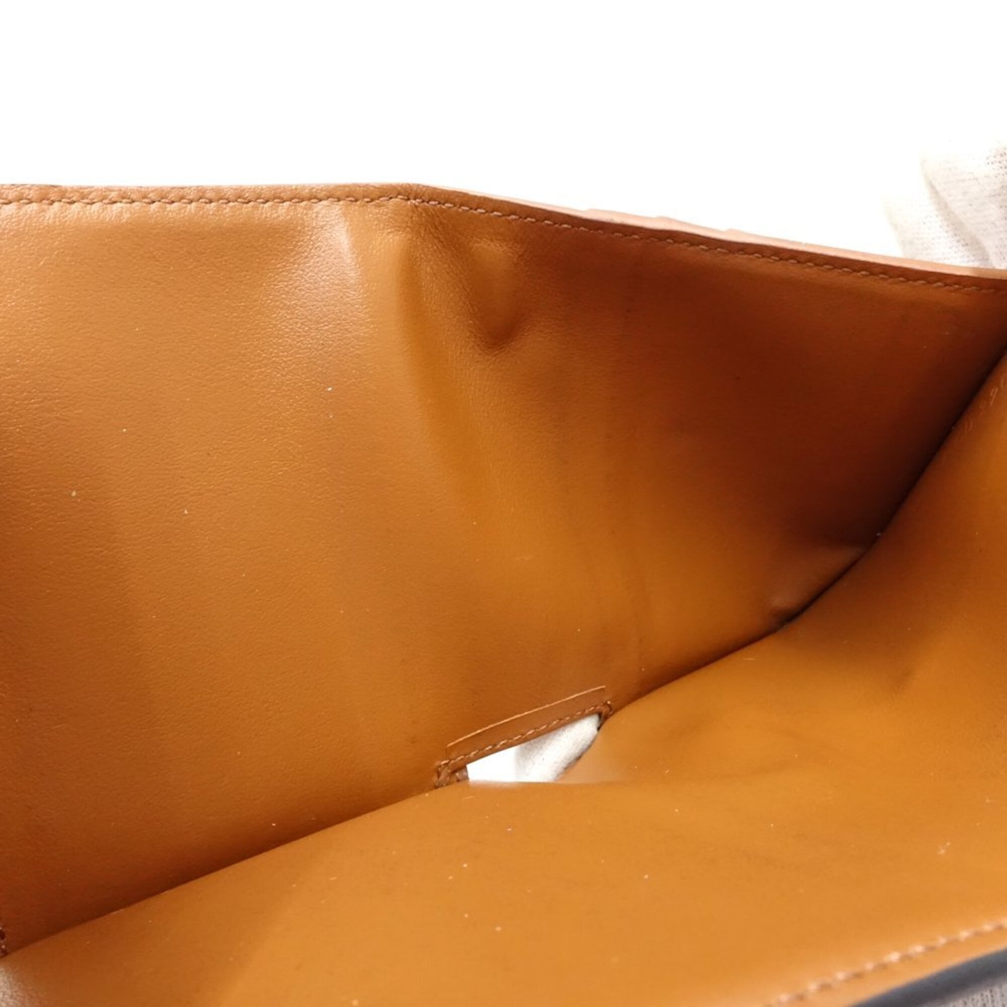 Celine Brown Canvas Leather Wallet (Tri-Fold) (Pre-Owned)