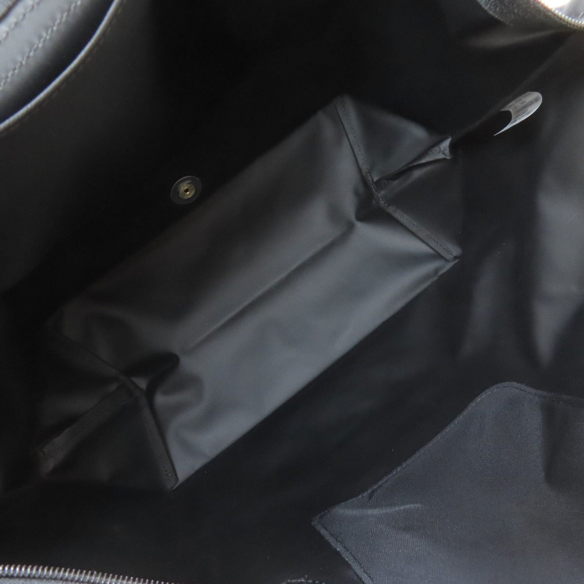 Longchamp Black Brown Nylon Tote Bag (Pre-Owned)
