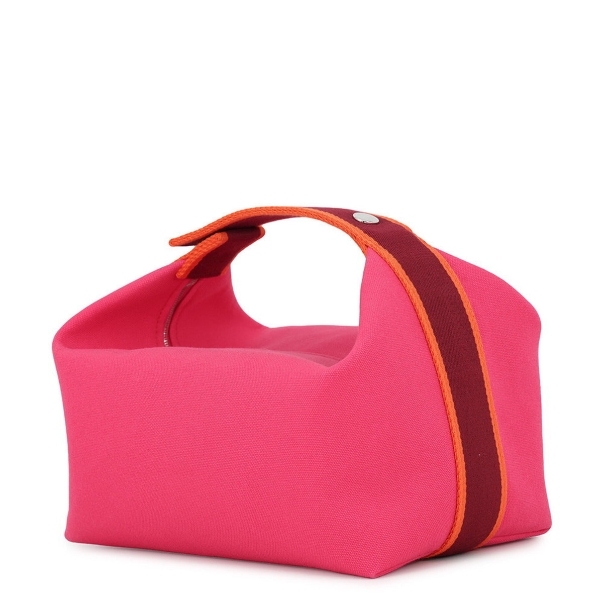 Hermes Red Color Canvas Handbag Pouch (Pre-Owned)