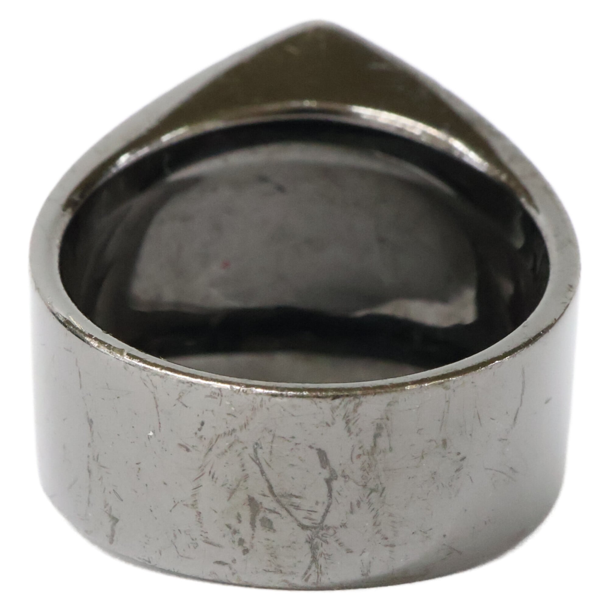Yohji Yamamoto Black Silver 925 Band Ring (Pre-Owned)