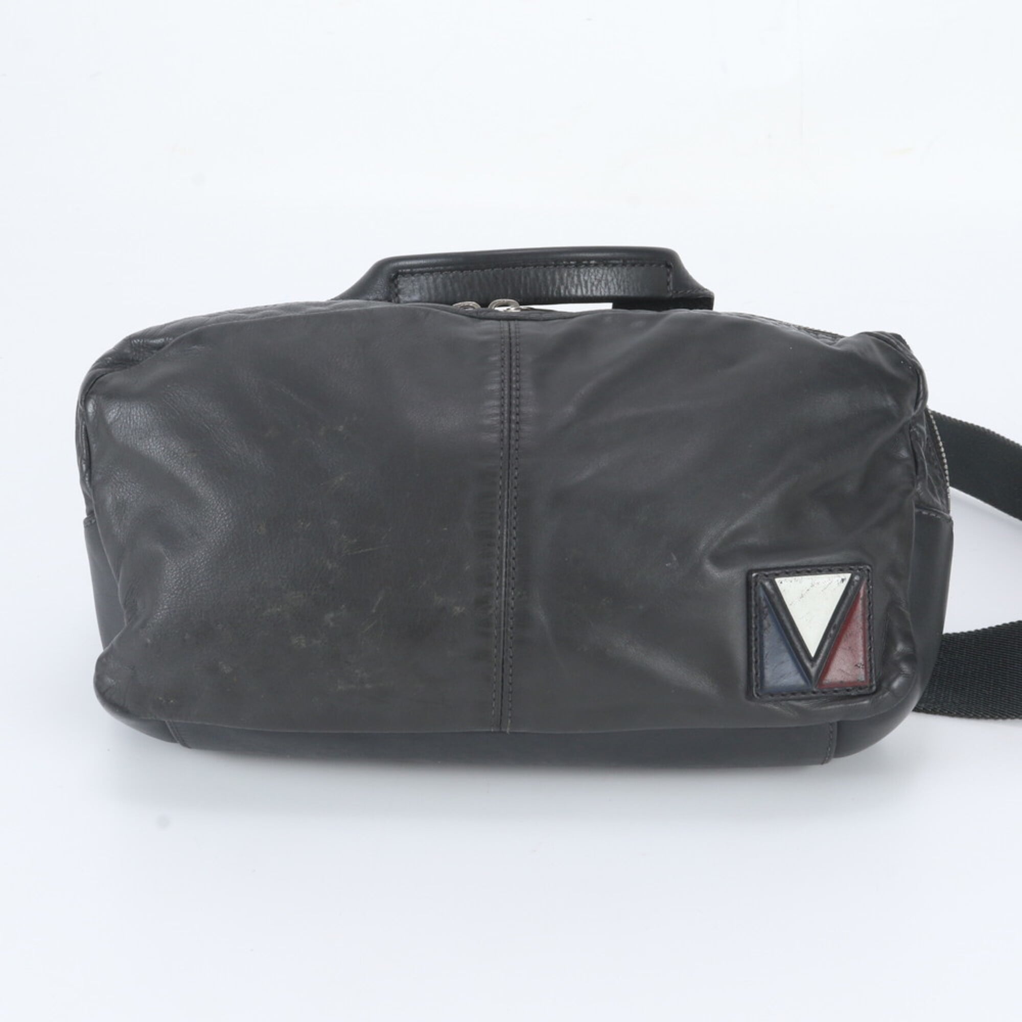 Louis Vuitton Gray Leather Fanny Pack Sling Bag (Pre-Owned)