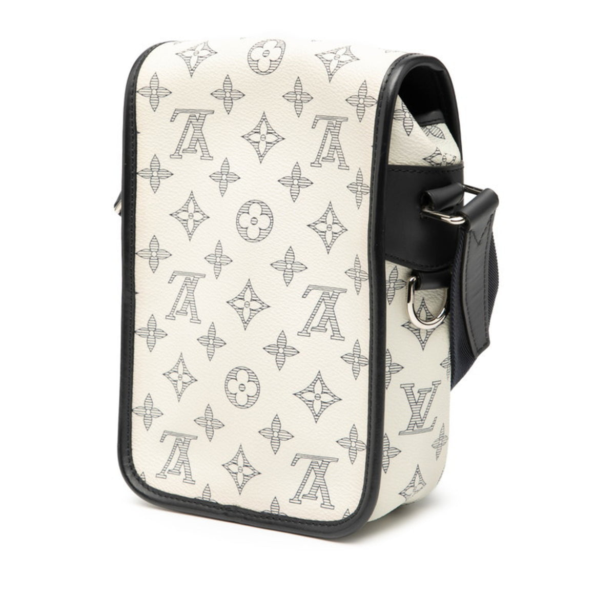 Louis Vuitton Navy White Pvc Leather Shoulder Bag (Pre-Owned)