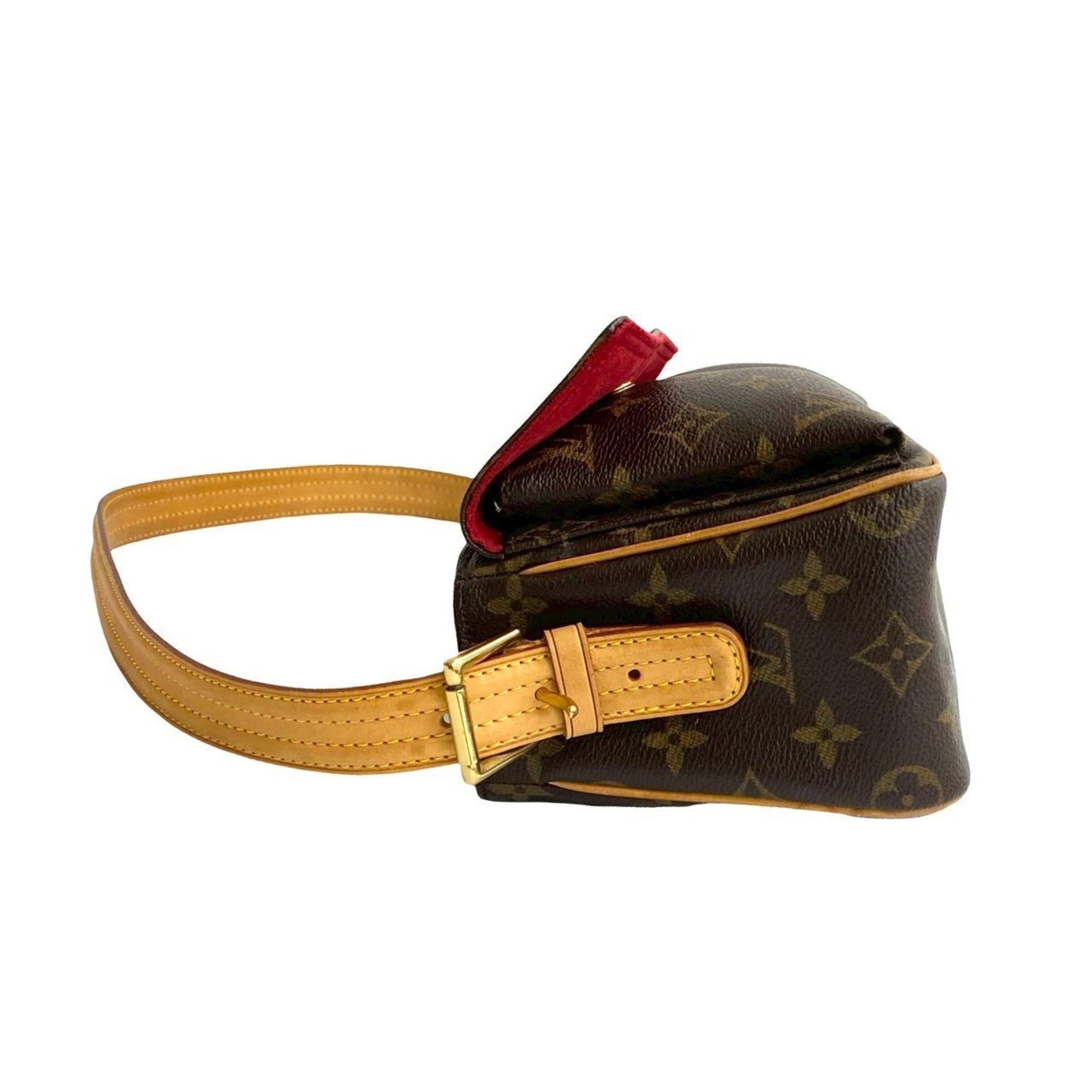 Louis Vuitton Brown Leather Pvc Shoulder Bag Tote Bag (Pre-Owned)