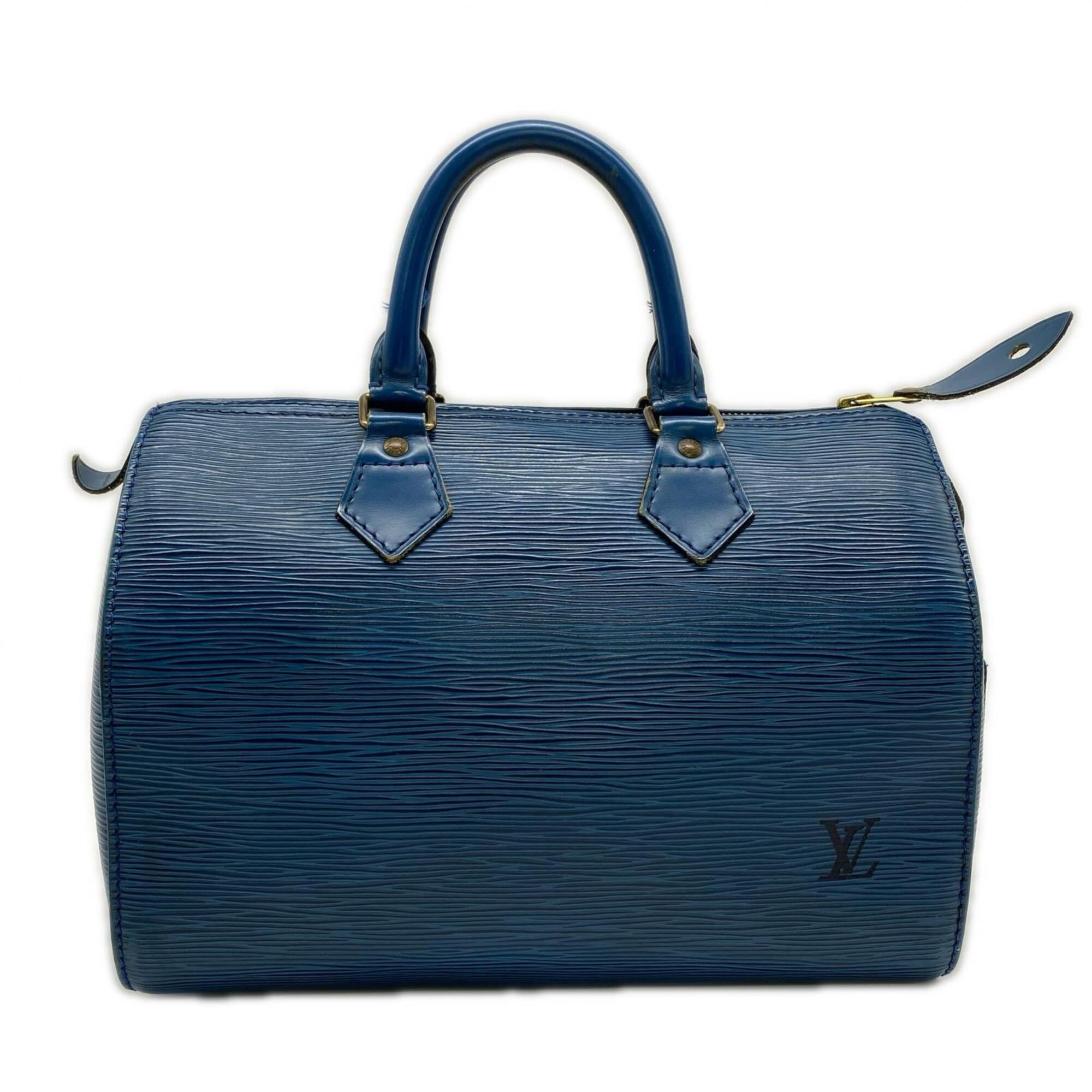 Louis Vuitton Toledo Blue Leather Handbag (Pre-Owned)