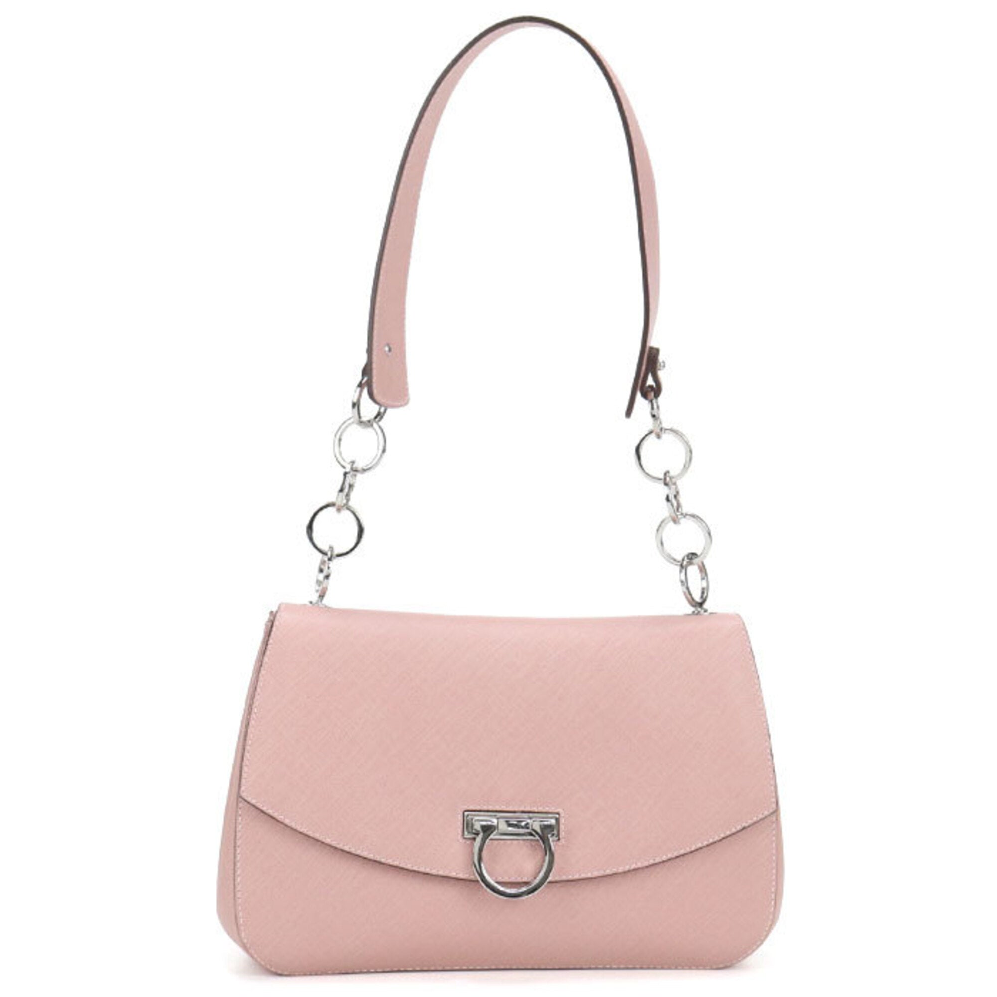 Salvatore Ferragamo Pink Leather Shoulder Bag (Pre-Owned)