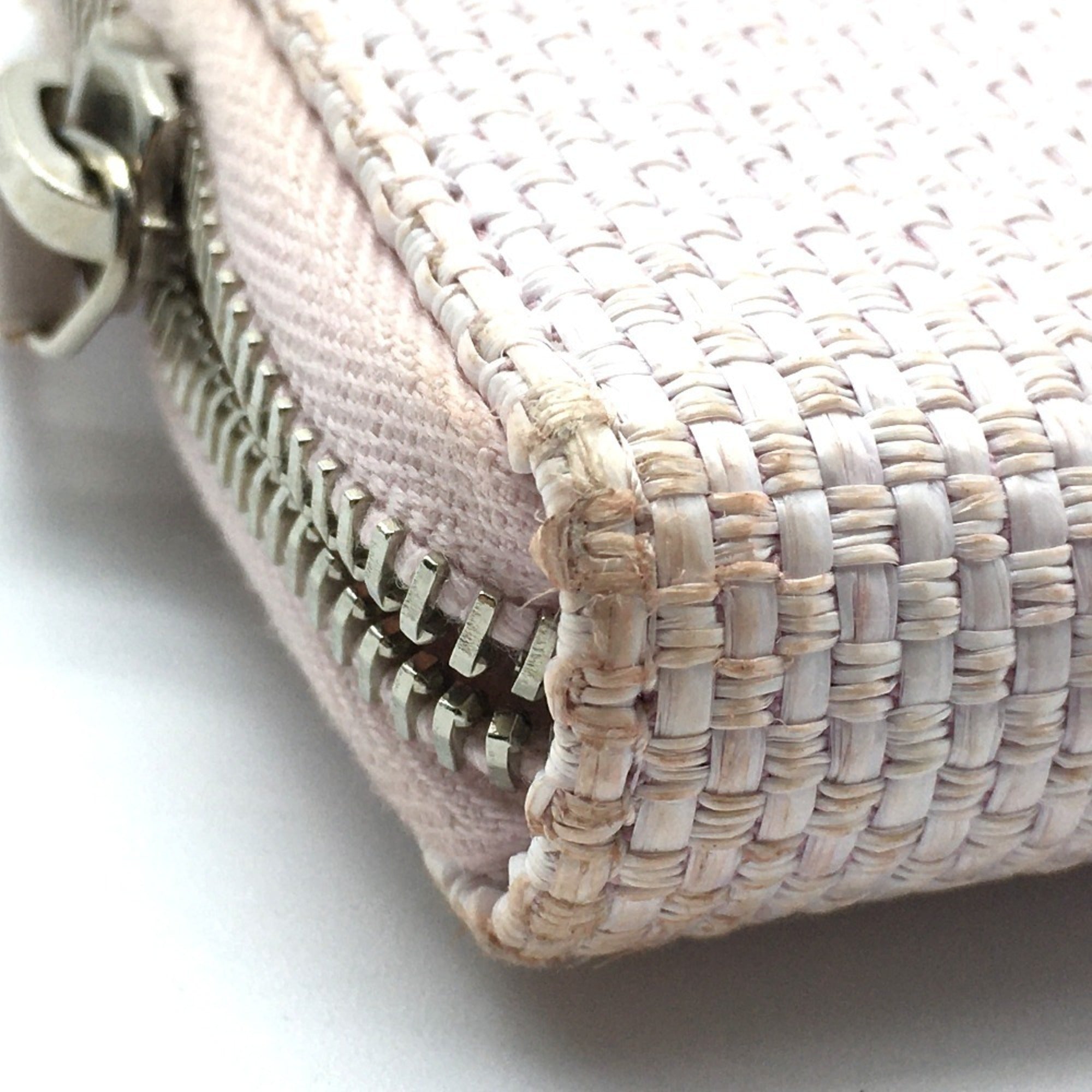 Chanel Deauville Pink Tweed Leather Long Wallet (Bi-Fold) (Pre-Owned)