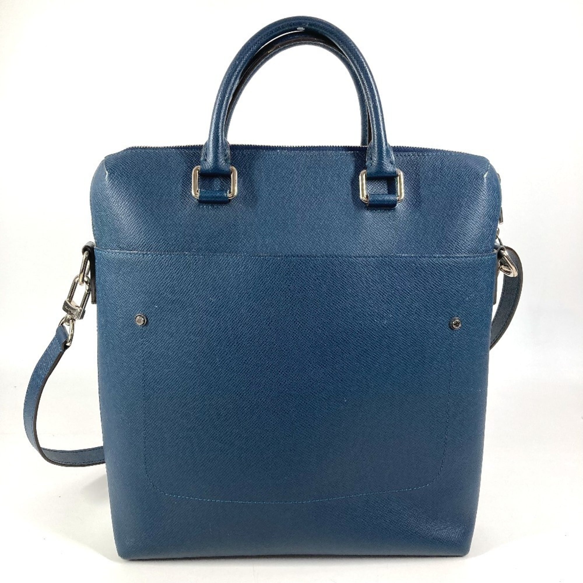 Louis Vuitton Blue Ocean Taiga Leather Leather Shoulder Bag Tote Bag (Pre-Owned)
