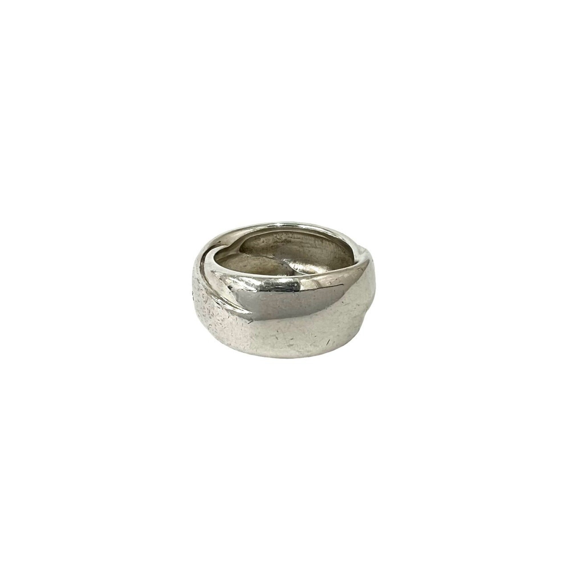 Hermes Silver Silver 925 Band Ring (Pre-Owned)