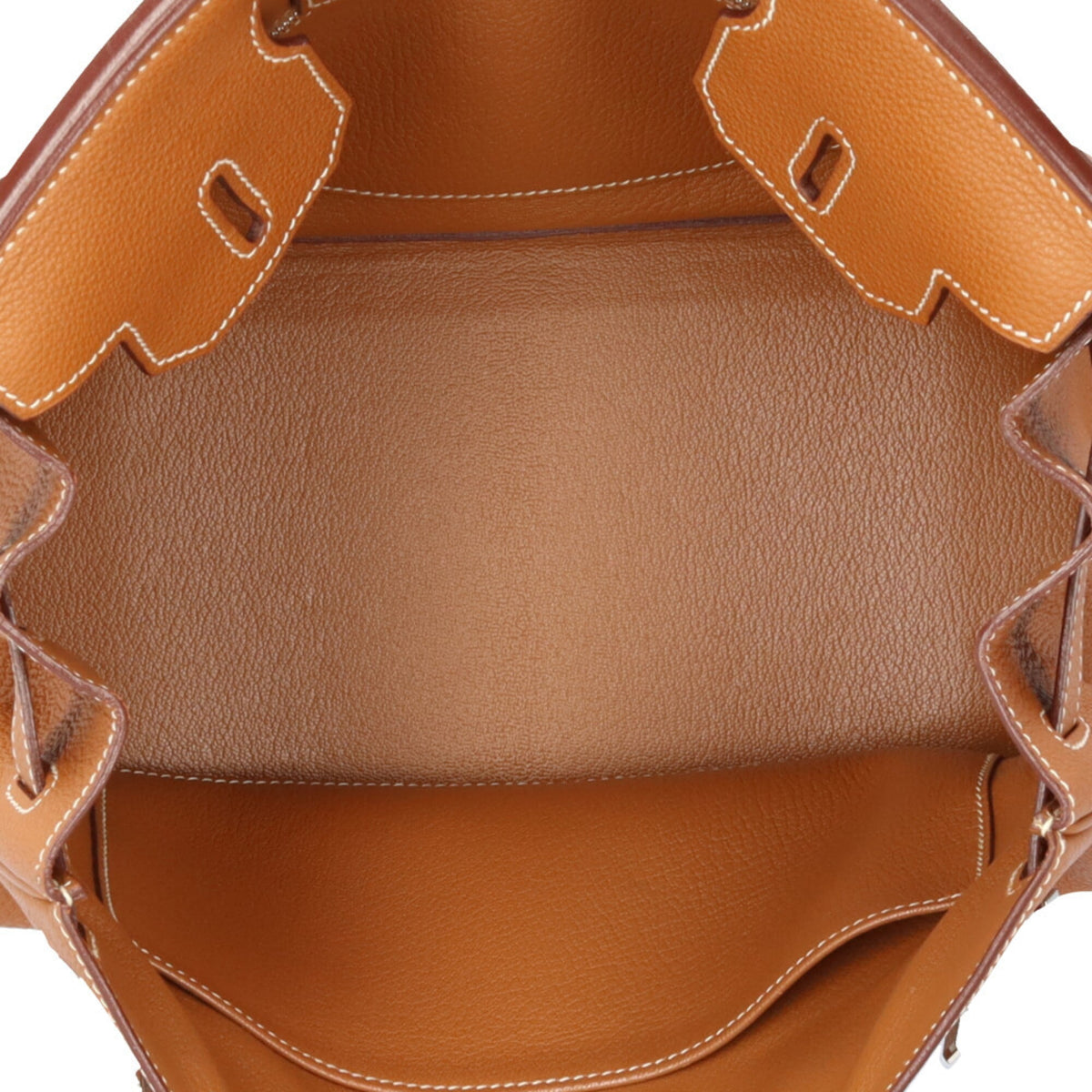 Hermes Brown Gold Togo Leather Handbag (Pre-Owned)