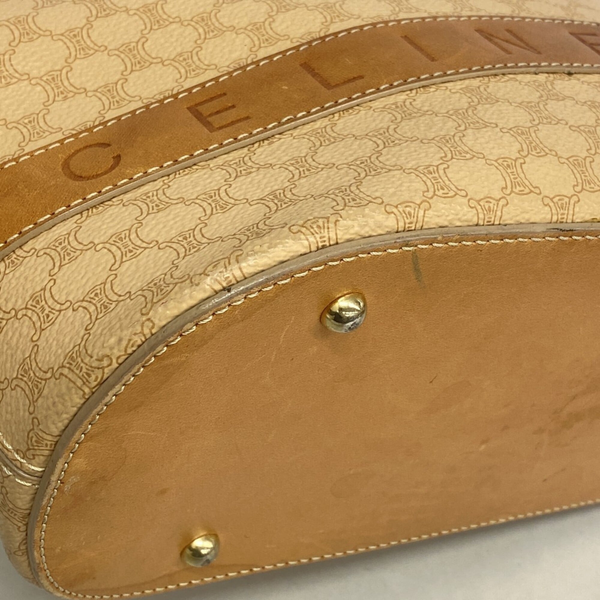 Celine Beige Pvc Handbag (Pre-Owned)