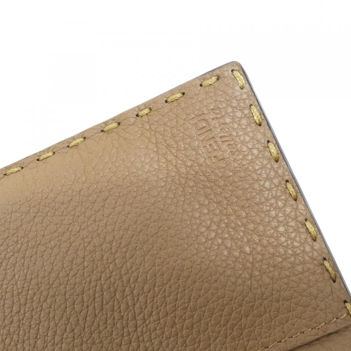 Fendi Beige Sand Leather Long Wallet (Bi-Fold) (Pre-Owned)