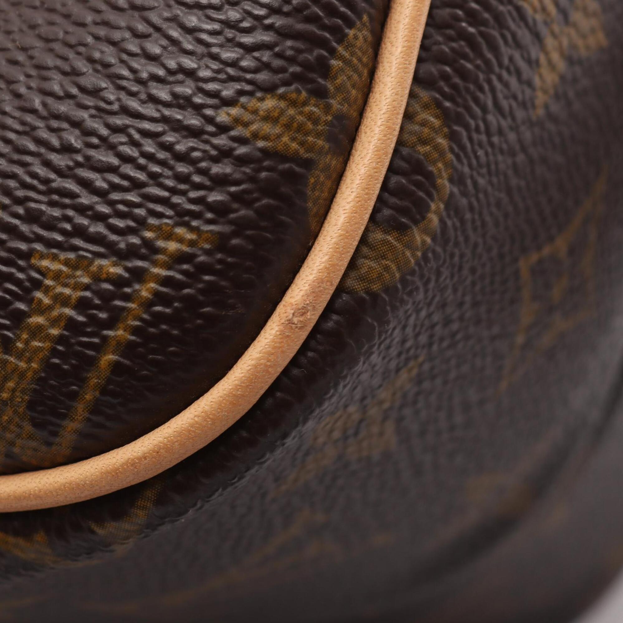 Louis Vuitton Brown Coated Canvas Leather Handbag Shoulder Bag (Pre-Owned)