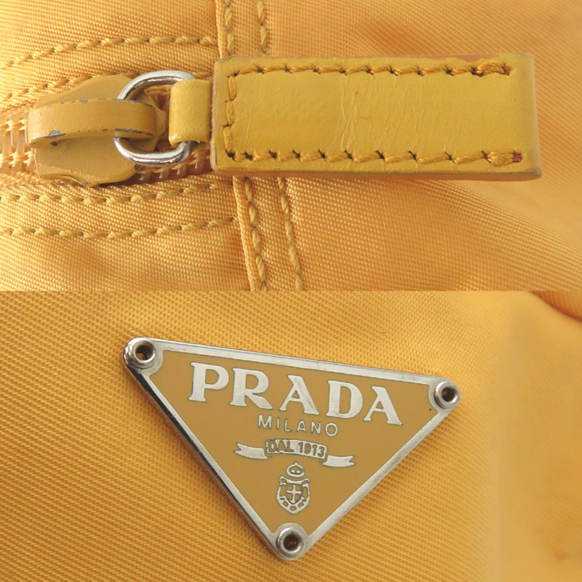 Prada Yellow Nylon Pouch (Pre-Owned)