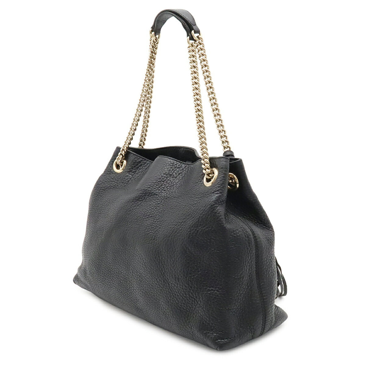 Gucci Soho Black Leather Shoulder Bag Tote Bag (Pre-Owned)