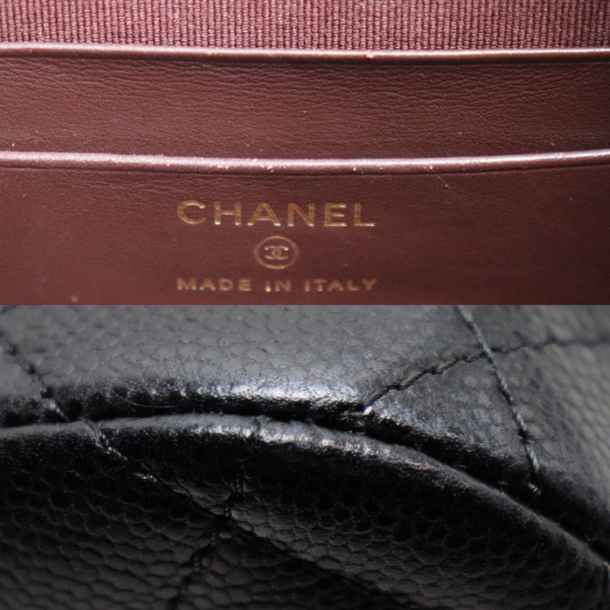 Chanel Black Grained Calfskin Shoulder Bag (Pre-Owned)