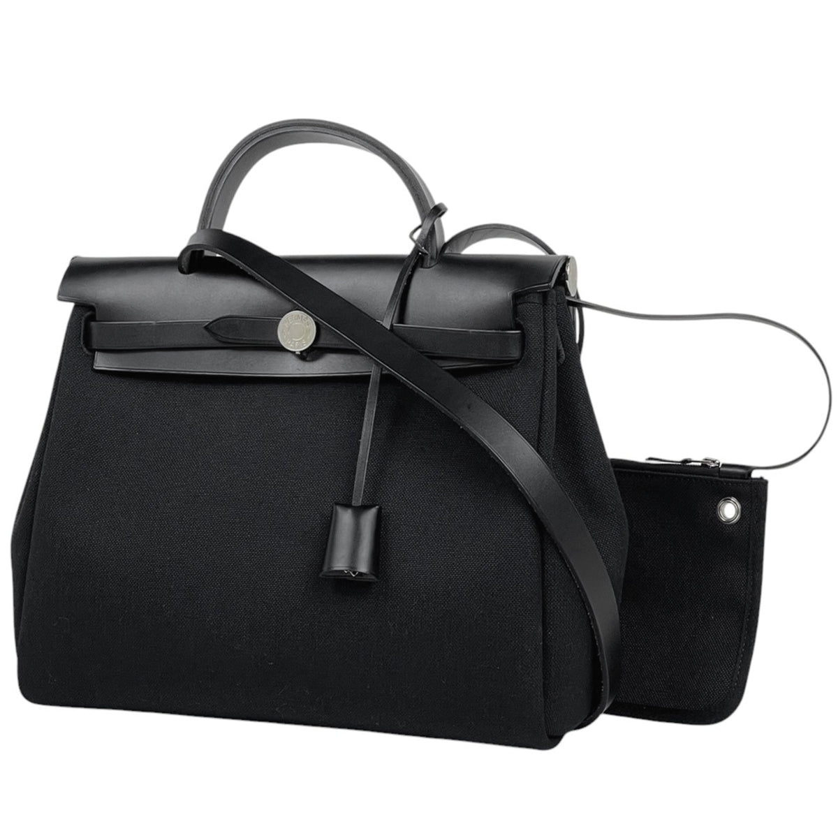 Hermes Her Bag Black Handbag (Pre-Owned)