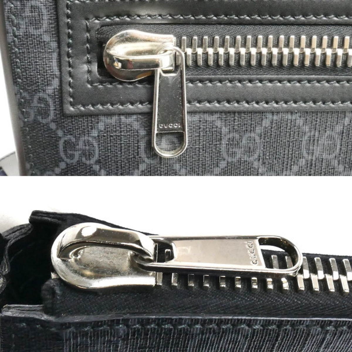 Gucci Black Gray Gg Supreme Shoulder Bag (Pre-Owned)