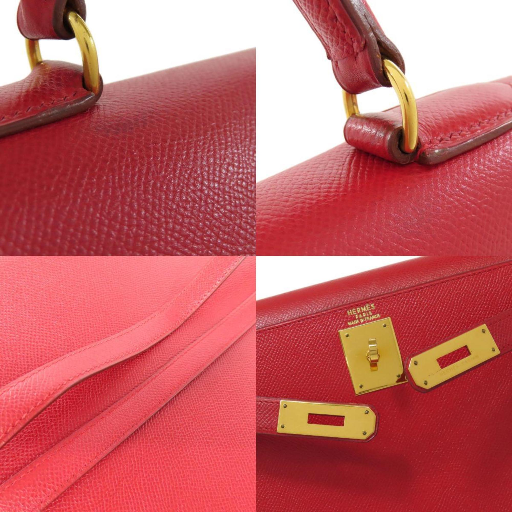 Hermes Red Color Epsom Leather Handbag (Pre-Owned)