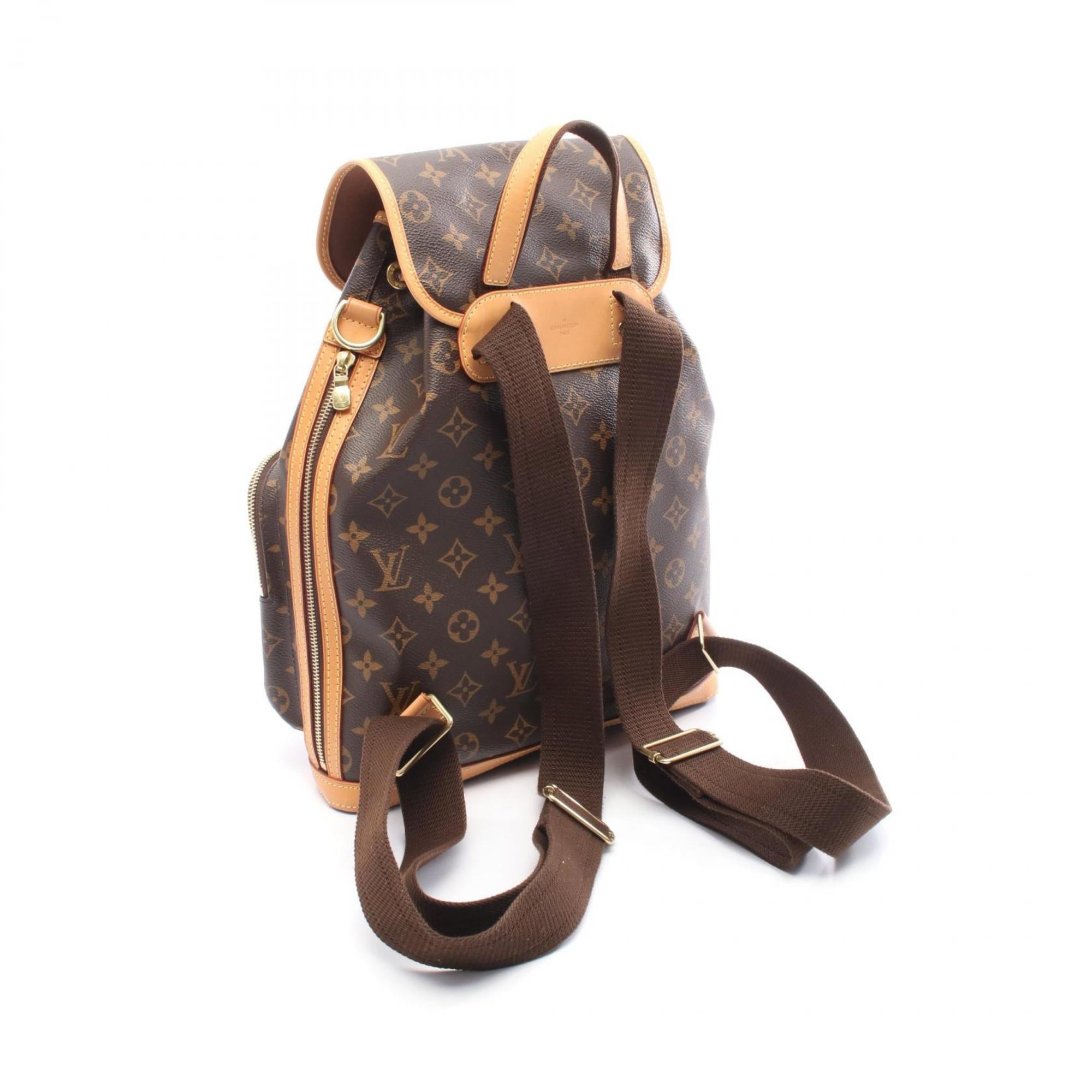 Louis Vuitton Brown Pvc Coated Canvas Monogram Leather Backpack (Pre-Owned)