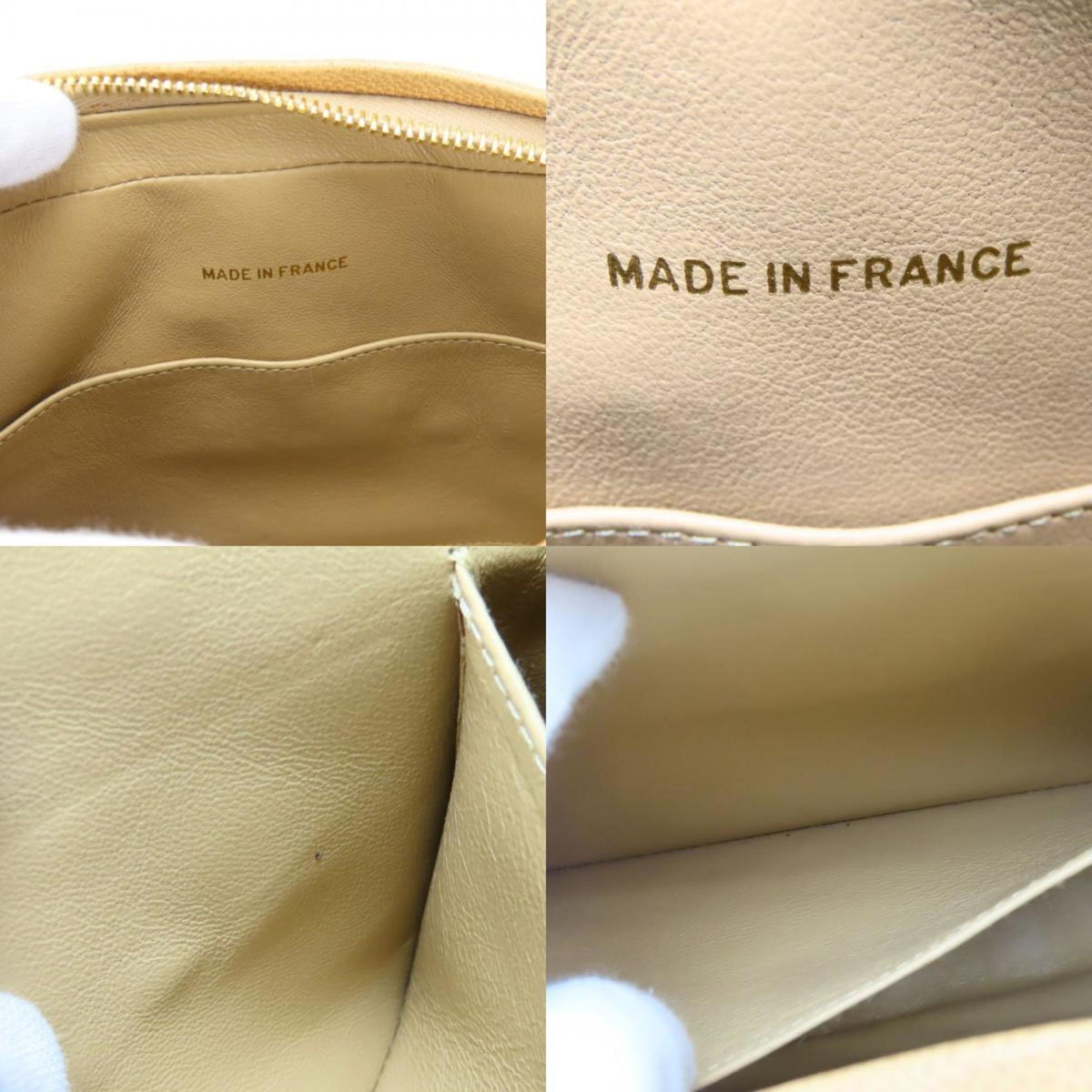 Chanel Beige Grained Calfskin Shoulder Bag (Pre-Owned)
