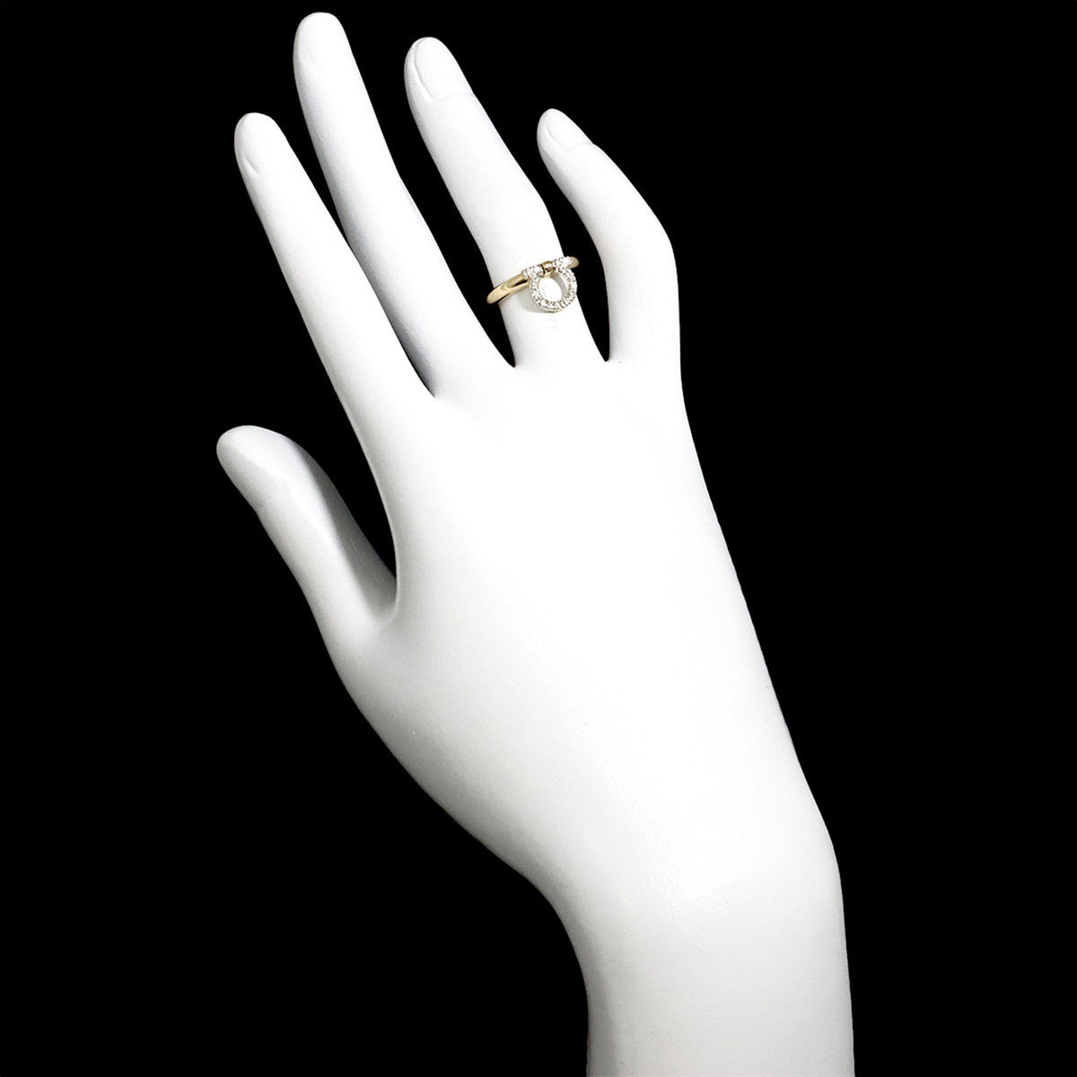 Salvatore Ferragamo White Gold Yellow Gold Yellow Gold (18K) White Gold (18K) Band Ring (Pre-Owned)