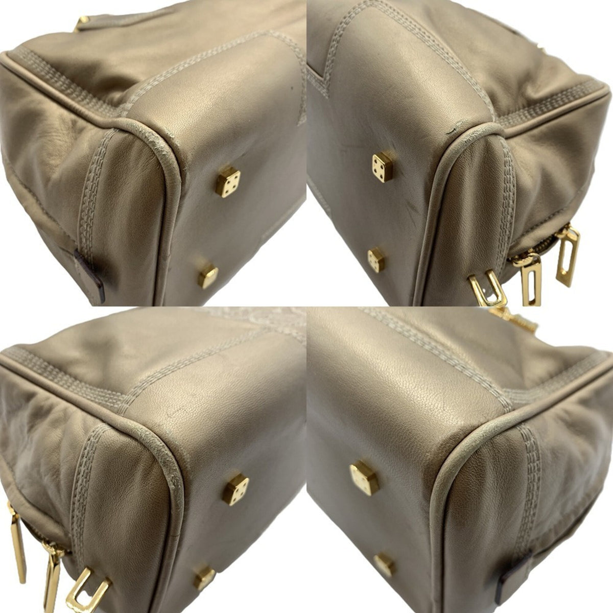 Loewe Gold Leather Handbag (Pre-Owned)