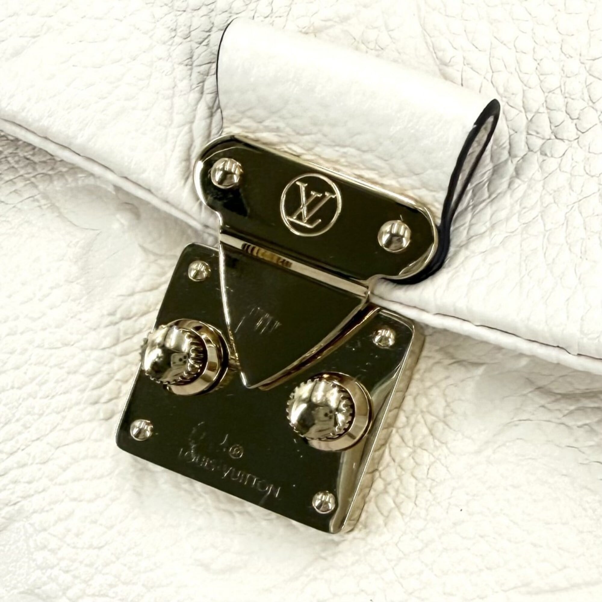 Louis Vuitton Cream Monogram Empreinte Handbag Shoulder Bag (Pre-Owned)