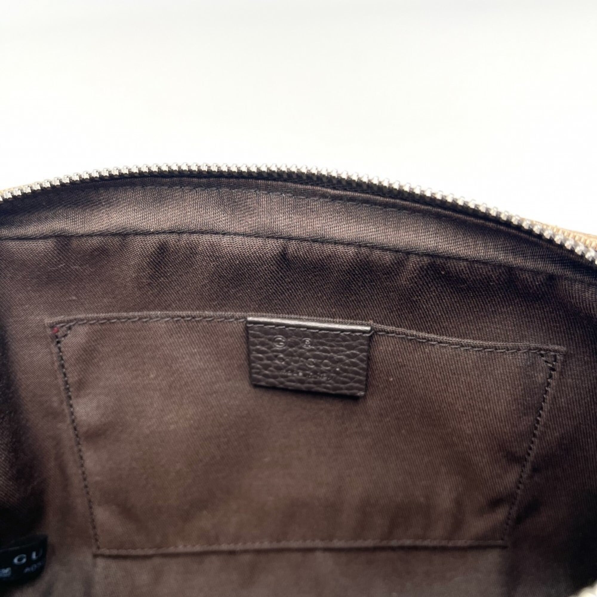 Gucci Brown Gg Canvas Leather Fanny Pack Sling Bag (Pre-Owned)