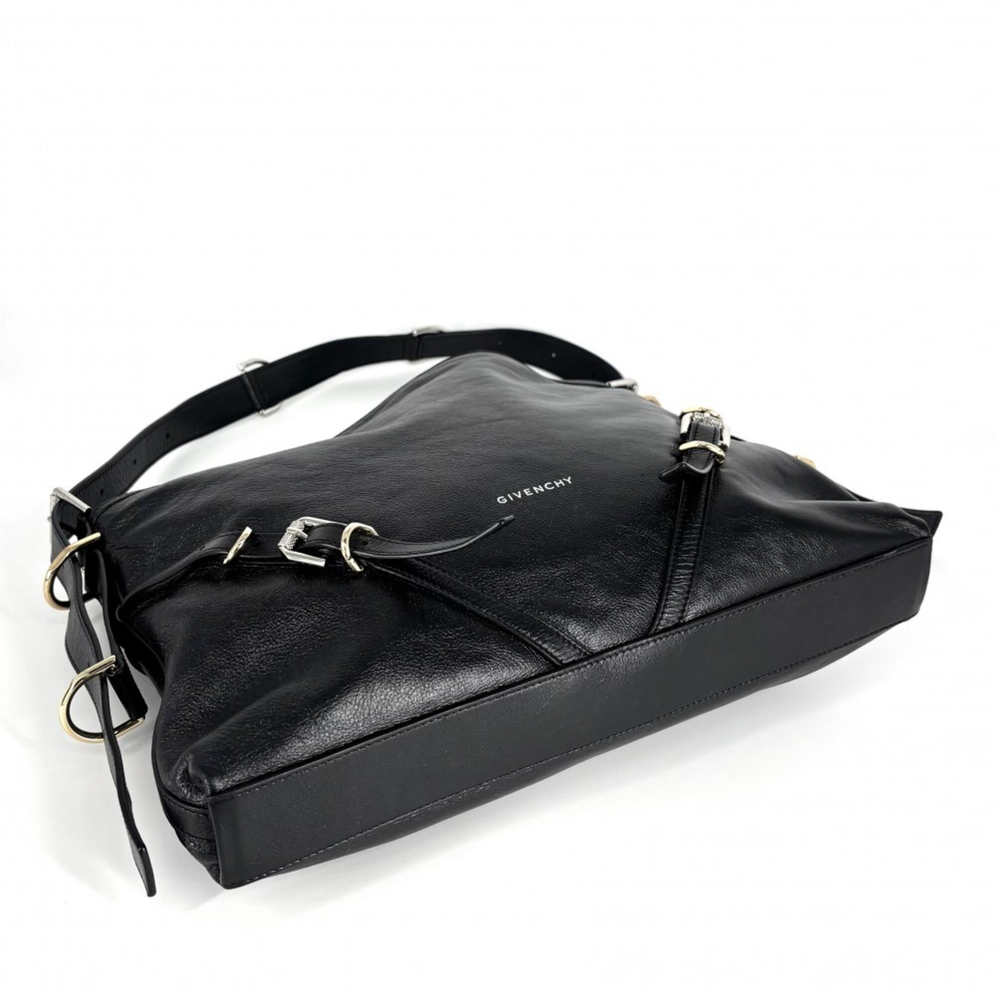 Givenchy Black Leather Handbag Shoulder Bag (Pre-Owned)