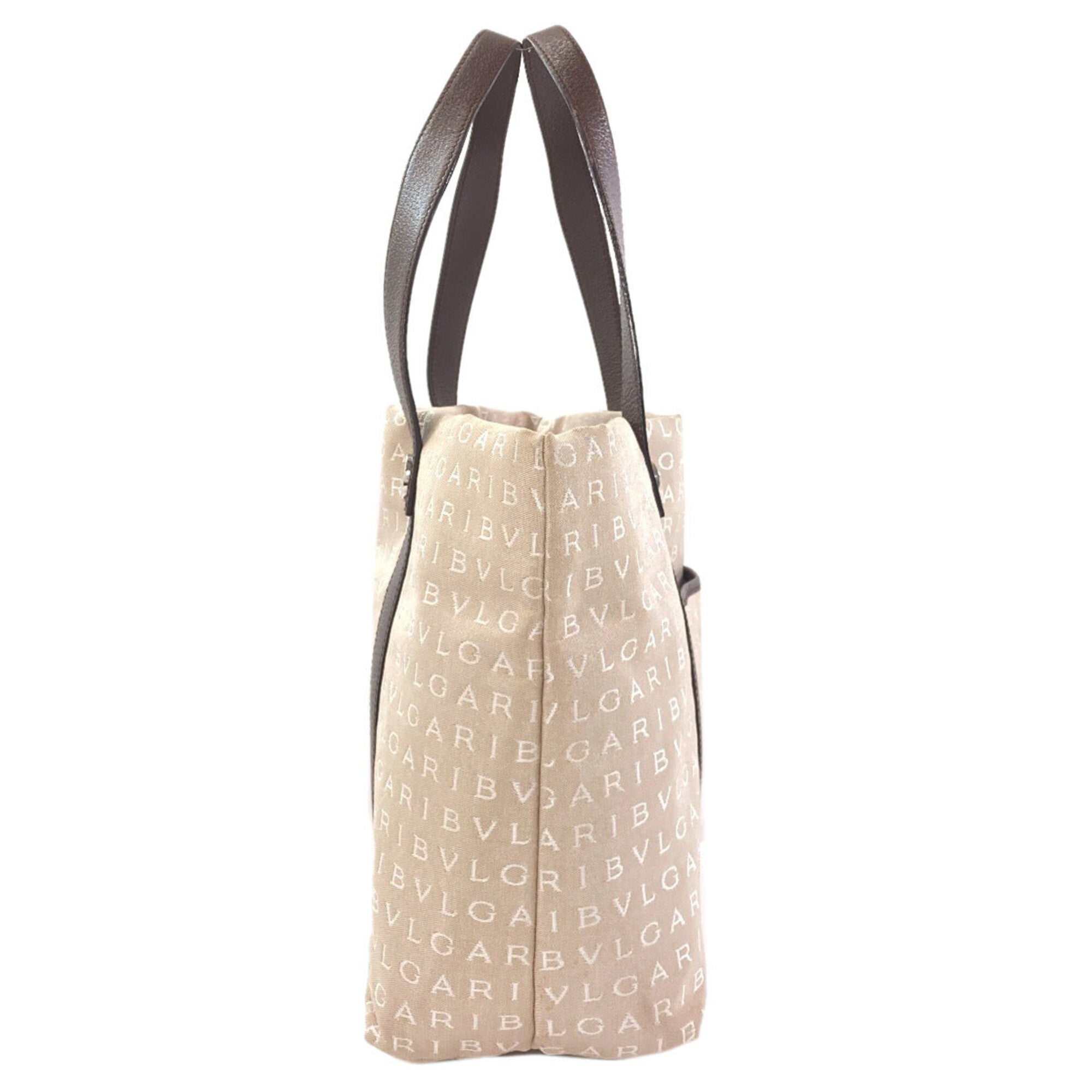 Bvlgari Beige Canvas Tote Bag (Pre-Owned)