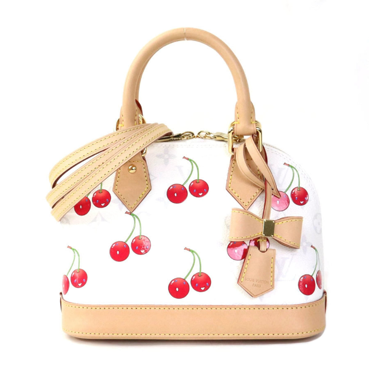 Louis Vuitton Monogram Cherry White Handbag Shoulder Bag (Pre-Owned)