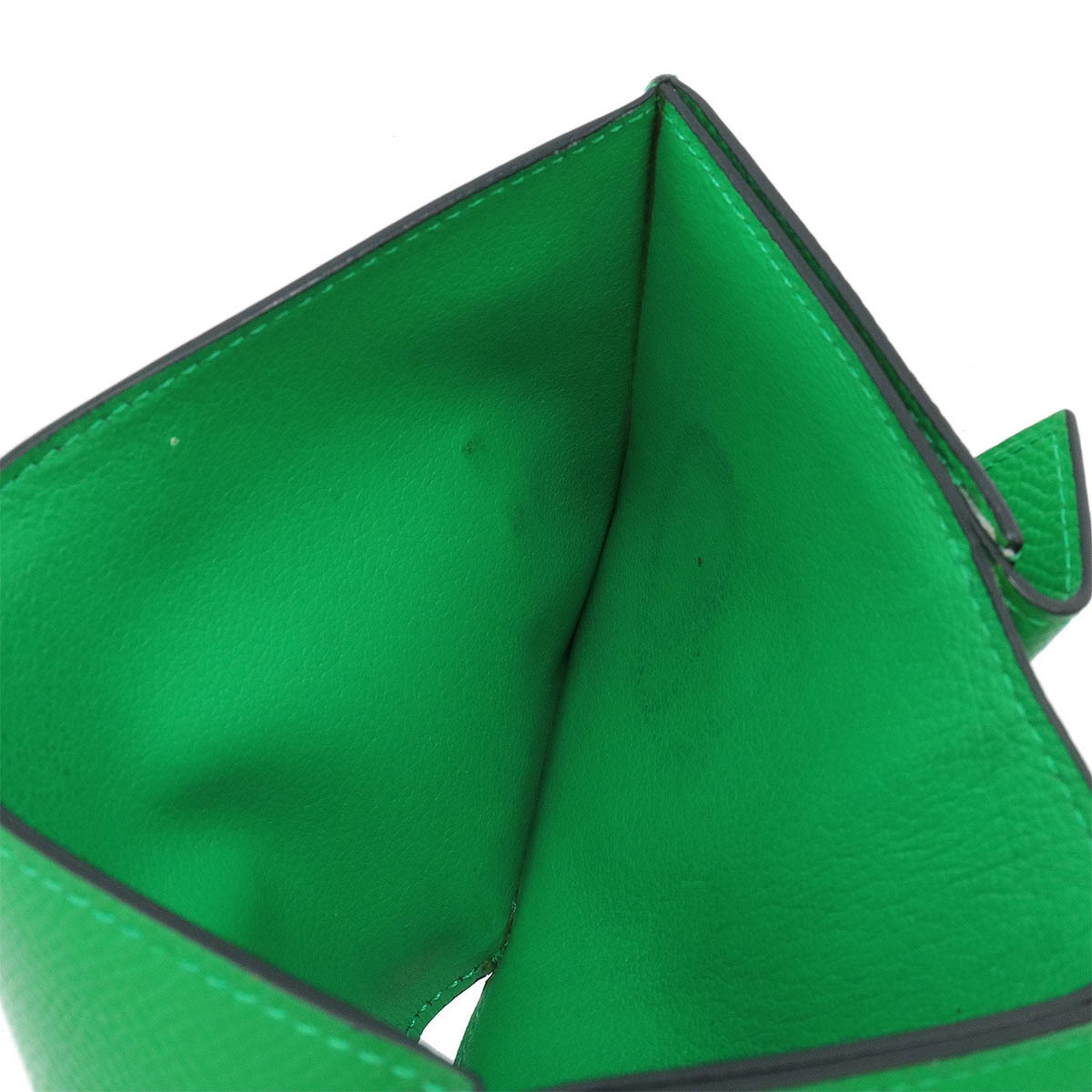 Hermes Green Leather Wallet (Bi-Fold) (Pre-Owned)