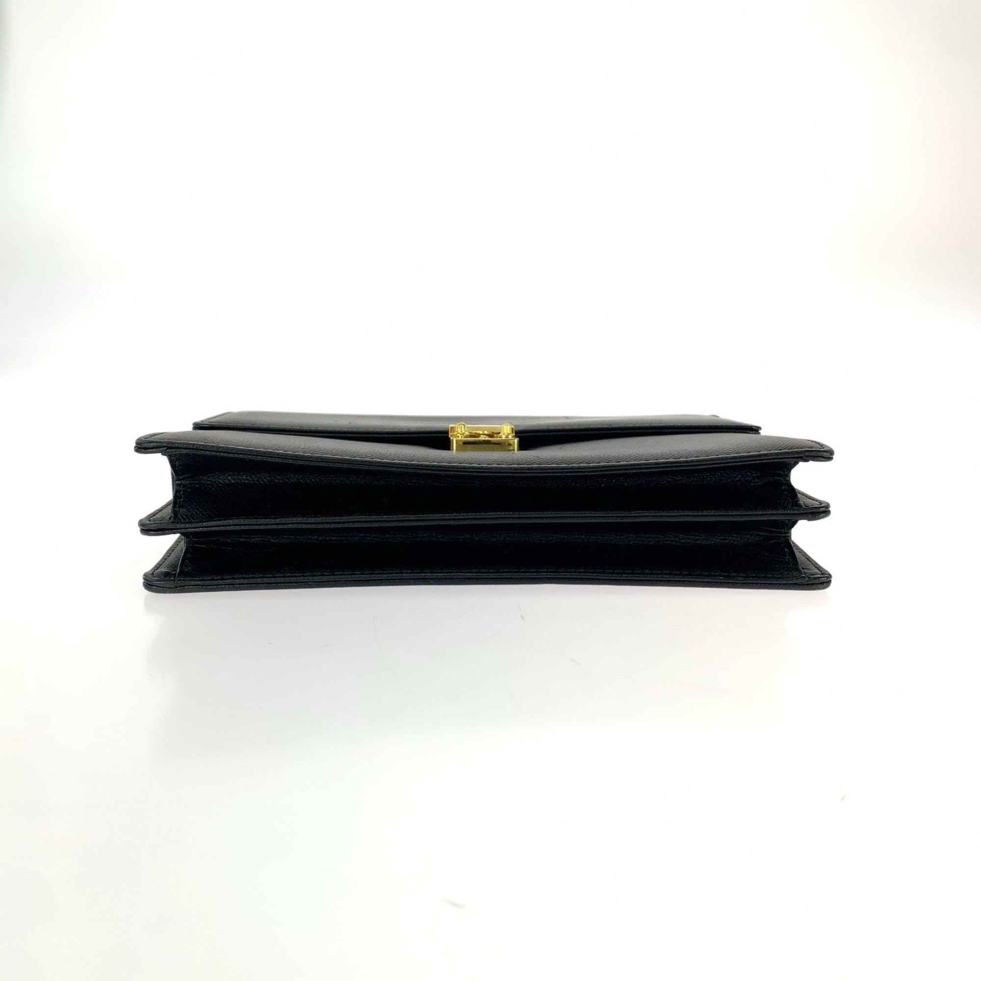 Yves Saint Laurent Black Leather Clutch Bag (Pre-Owned)