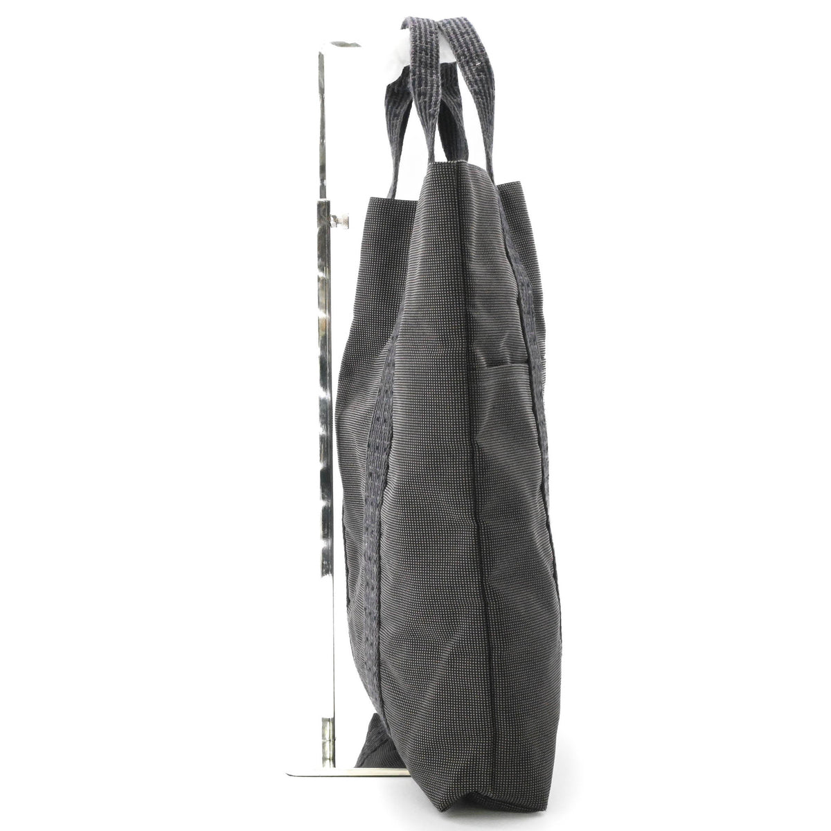 Hermes Her Line Gray Canvas Handbag Tote Bag (Pre-Owned)