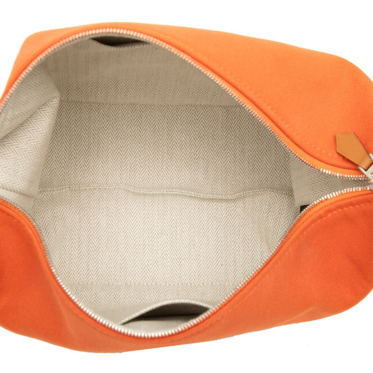 Hermes Black Orange Red Cotton Handbag Pouch (Pre-Owned)