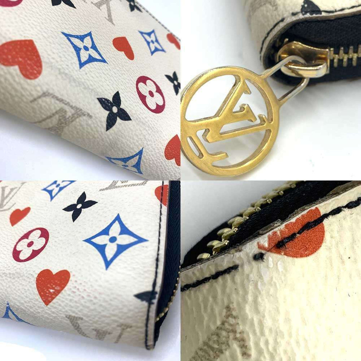 Louis Vuitton Multi-Color White Monogram Multicolore Card Wallet (Pre-Owned)