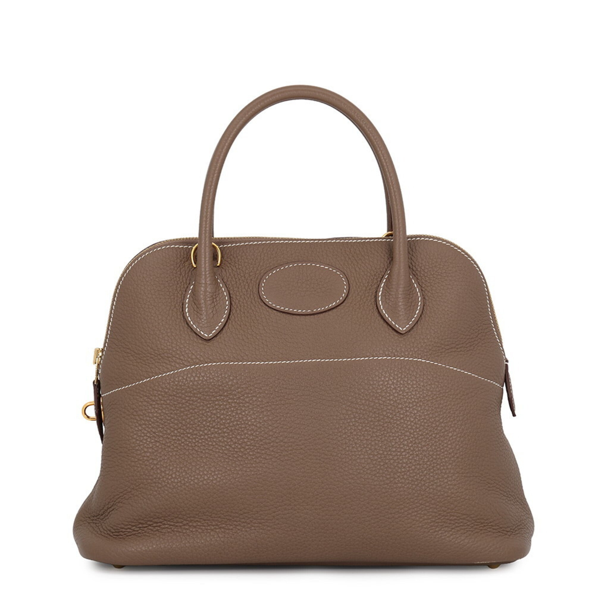 Hermes Bolide Etoupe Gray Taurillon Clemence Leather Handbag (Pre-Owned)