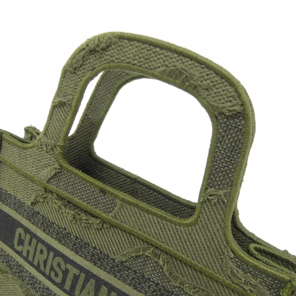 Christian Dior Khaki Canvas Handbag (Pre-Owned)