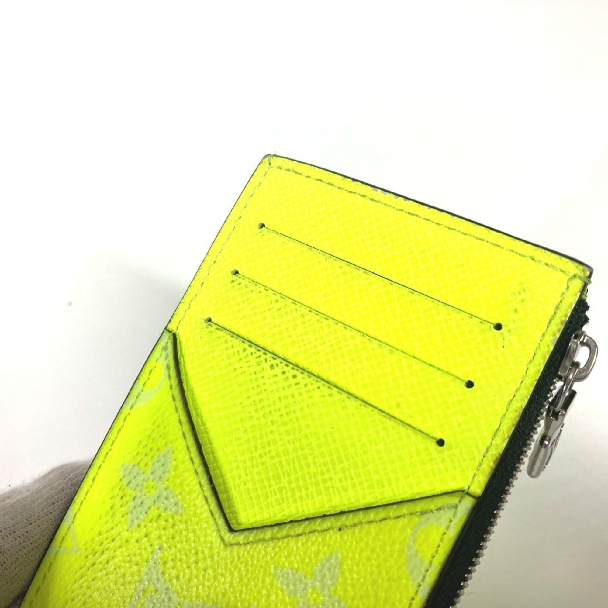 Louis Vuitton Yellow Taigarama Coin Purse/Coin Case (Pre-Owned)