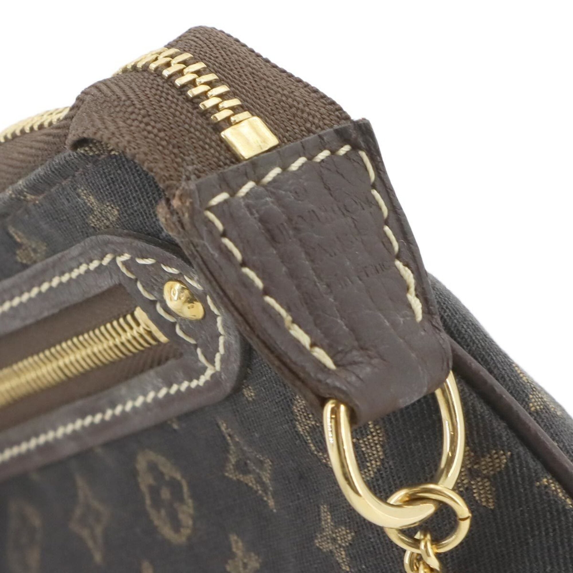 Louis Vuitton Ebene Monogram Mini Lin Handbag Pochette (Pre-Owned)