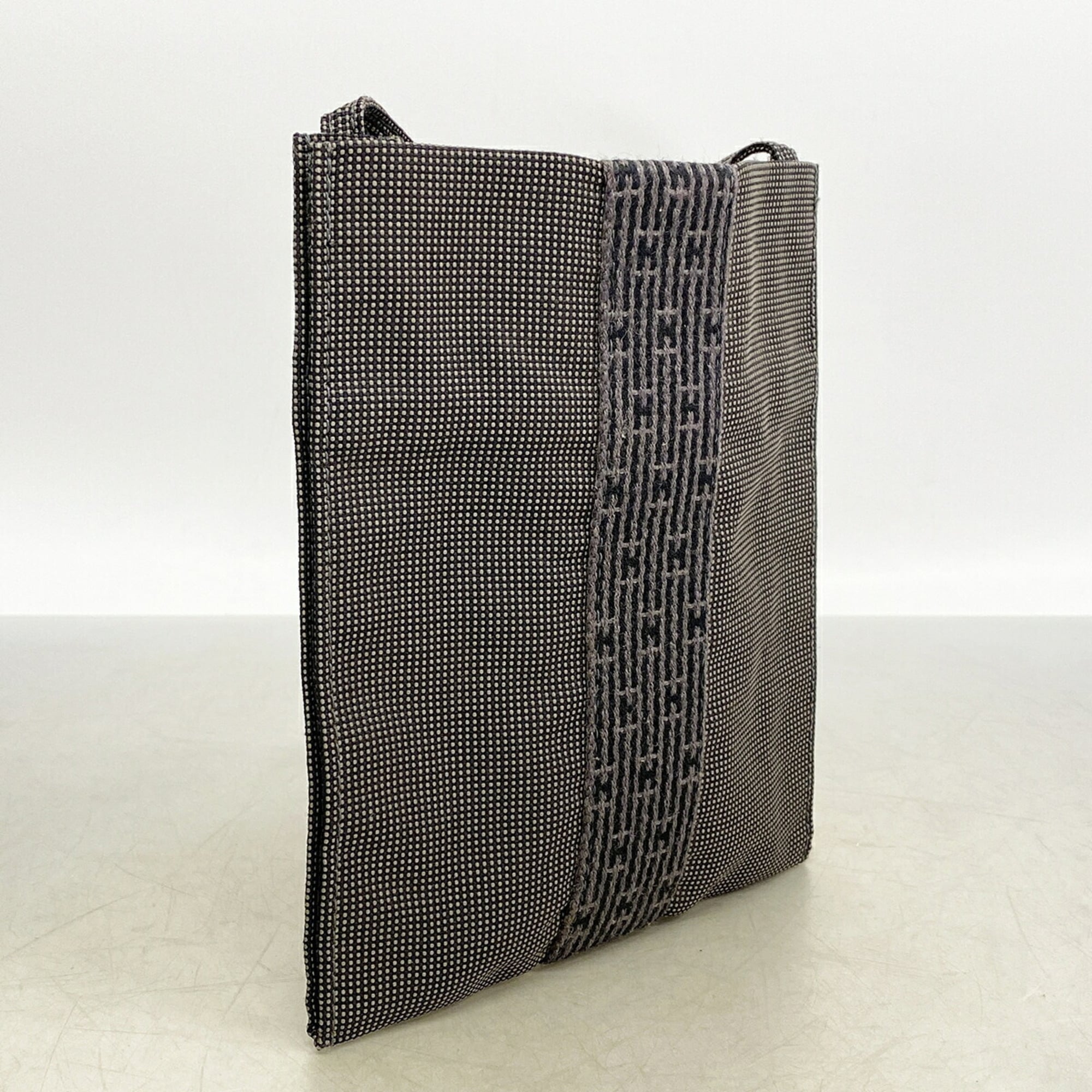 Hermes Gray Nylon Shoulder Bag (Pre-Owned)