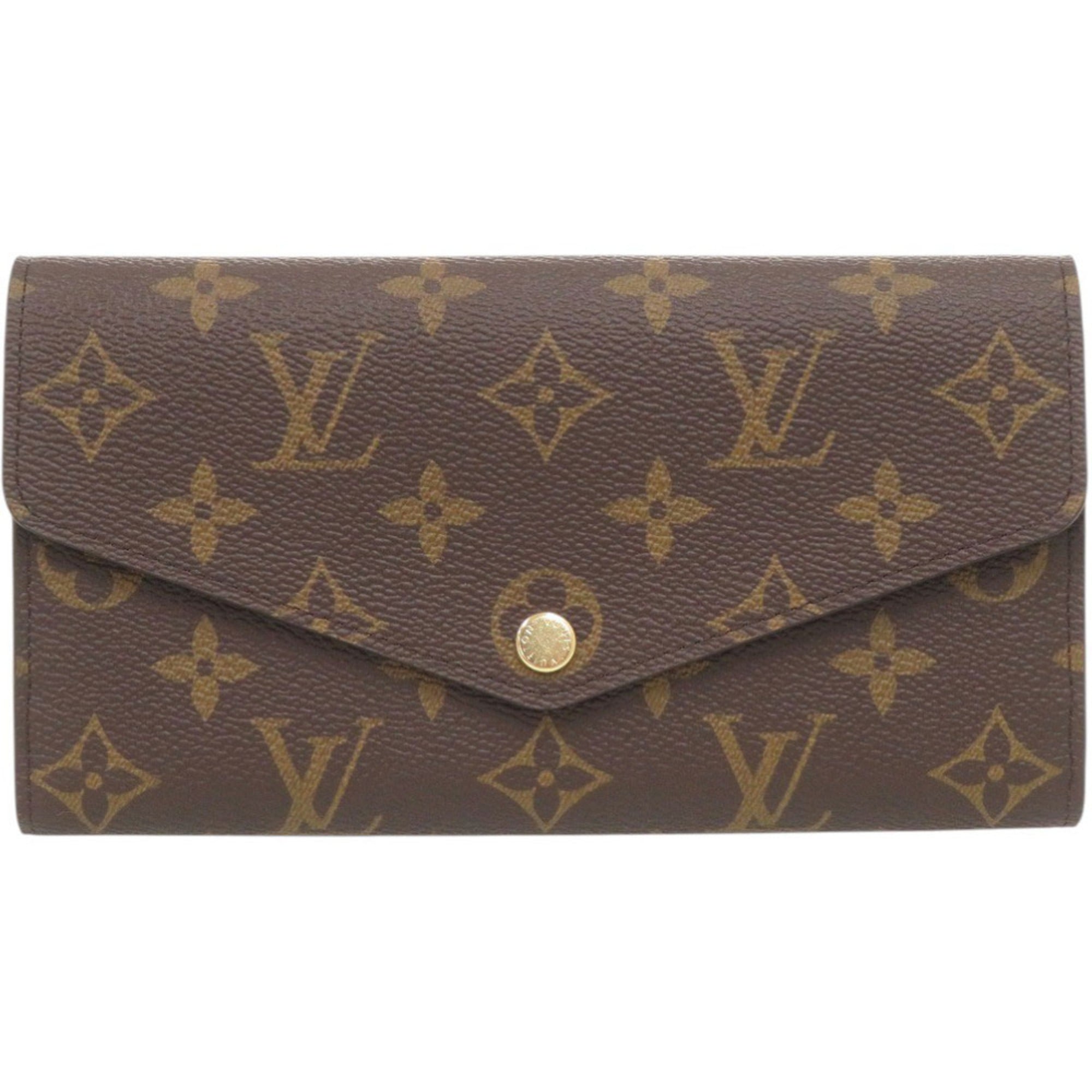 Louis Vuitton Brown Monogram Long Wallet (Tri-Fold) (Pre-Owned)