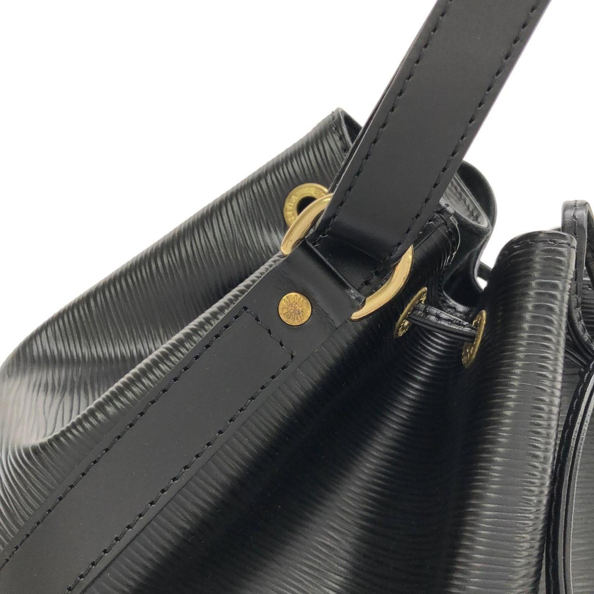 Louis Vuitton Black Leather Shoulder Bag (Pre-Owned)