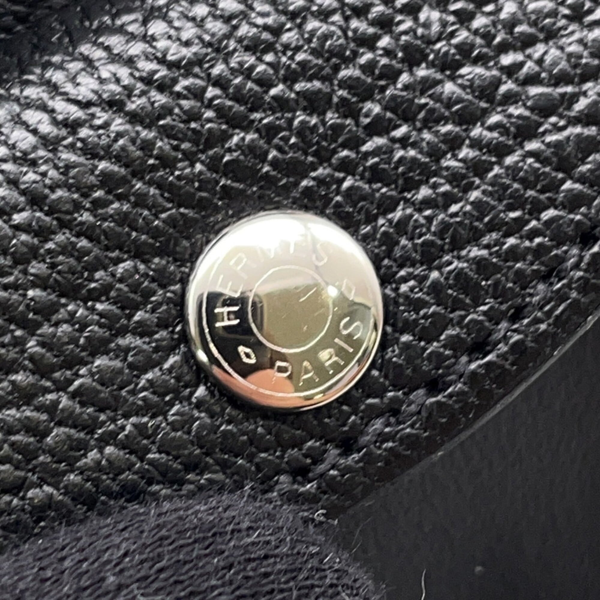 Hermes Kara Black Swift Leather Coin Purse/Coin Case (Pre-Owned)