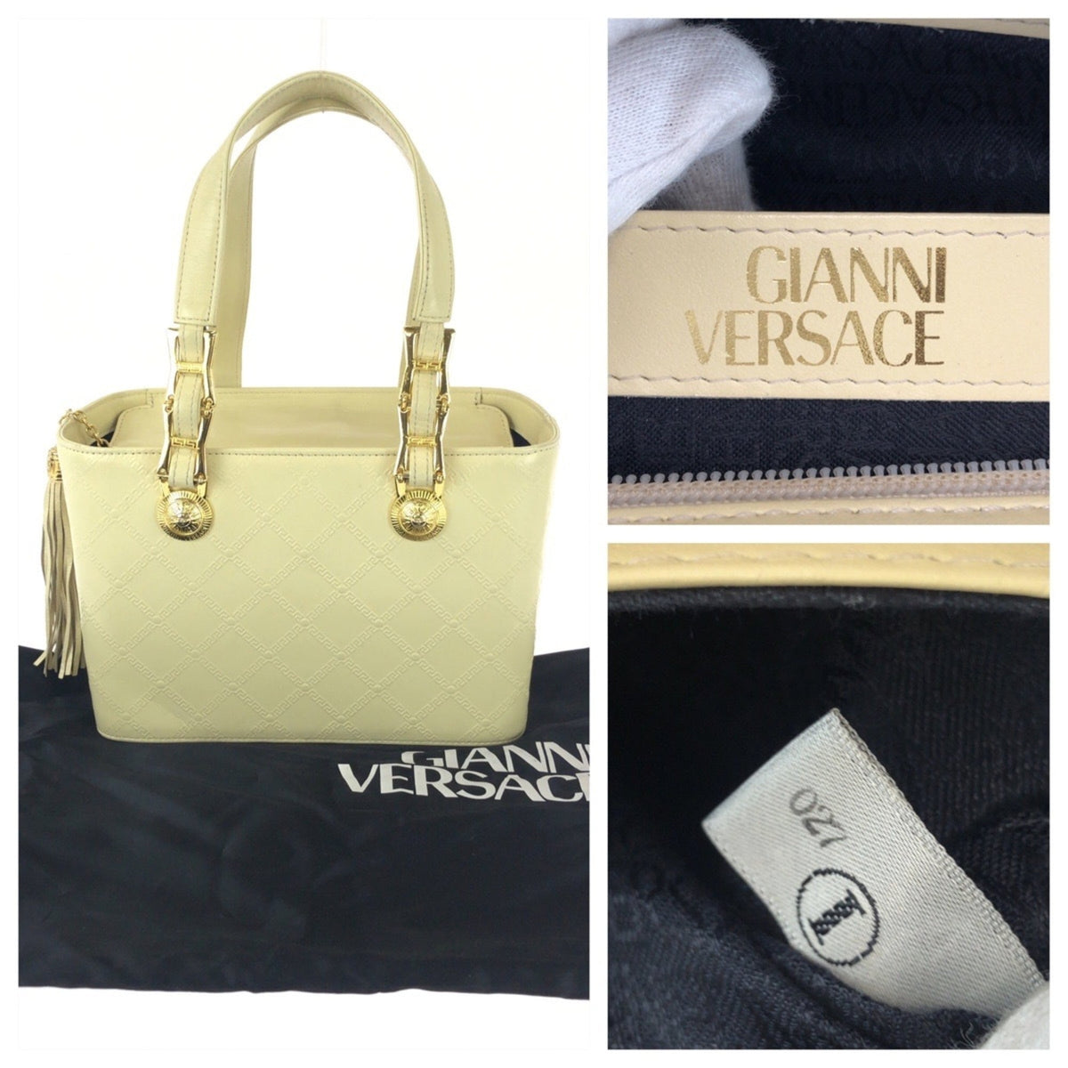 Versace Yellow Leather Handbag (Pre-Owned)